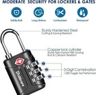 4x Tsa Approved Luggage Lock Travel 3 Digit Combination Suitcase Padlock Reset