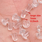 100pcs 5mm Soft Rubber Earring Backs - Secure Fit For Stud Earrings-new