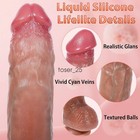 Thrusting Dildo Realistic Lifelike Real Dong Suction Cup For Women Use Lubricant