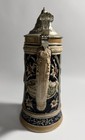 Vintage German Beer Stein With Pewter Lid Ceramic Mug Rare    10   -inch