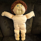Cabbage Patch Kids Vintage 1984 16in Boy Brown Curly Hair Brown Eyes Signed