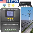 100a Mppt Solar Charge Controller 12v 24v 36v 48v Lcd Display Battery Regulator
