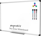 36x24 Magnetic Whiteboard With Scratch-resistant Surface   Marker Tray