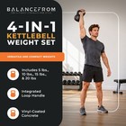 Balancefrom Cement-filled Kettlebell Exercise Weights  Set Of 5  10  15    20 Lb
