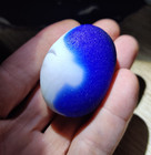 Epic Huge Cobalt Blue   Opalescent Layered Multi  Real Davenport Beach Sea Glass