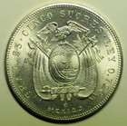 Mw31463 Ecuador Silver Crown - 5 Sucres 1943 Mo - Mexico City Mint   Km 79   Unc