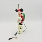 Vintage 95  Mr  Christmas Mickey Mouse Santa Lighted Tree Topper P135 No Adapter