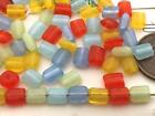 Vintage 5 X 6mm Glass Pillow Beads Mix 100