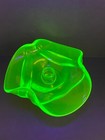 Vintage Vaseline Uranium Glass Northwood Candlestick compote