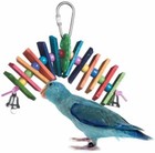 Sb133 Small Balsa Rainbow Bird Toy  Small Bird Size  5  X 5  Chewable Parrot Toy