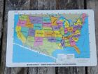 Rand Mcnally 12x18 Simplified Political World Map Laminated Double Sided Vintage