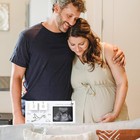 Baby Sonogram Picture Frame With Countdown Weeks 4 x3  Ultrasound Photo Frame   