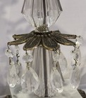 Vtg Scales Of Justice Mid Century Cut Glass Crystals Marble Base