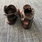Vintage 1937 Pair Of Bronze copper-dipped Baby Shoes