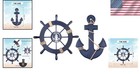 Durable Nautical Wooden Ship Wheel And Anchor - Ideal For Home Decoration