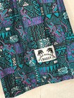 Nos Vtg 90 s Black Blue Aloha Hawaiian Baggy Shorts Graphic Tiki Gecko Print m l
