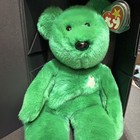 Ty Beanie Buddies Collection Erin The Bear Plush Toy Green Polyester 1998