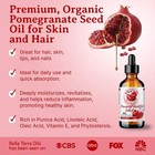 Organic Cold-pressed Pomegranate Seed Oil 100  Raw Pure Anti-aging Skin Hair