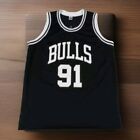 Chicago Bulls Dennis Rodman Signed Black Pro Style Jersey   Beckett Auth 