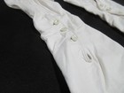 Sz 8 Vtg Women   s White Kid Leather Long Gloves Button Victorian Dresser Decor