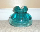 Nice Light Aqua Cd 293 Locke Power Style Glass Insulator  m 