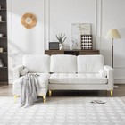 L-shape Sectional Sofa Linen Fabric Sofa Couch Living Room Futon Couch