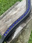 Leaders Crystal Leather Browband - Black Leather