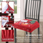 Christmas Dining Chair Seat Covers Set Of 6  Soft Stretch Xmas Seat Covers For D