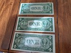 Set 3 Of  1 Silver Certificates Star Notes 1935e  Very Fine To Almost Uc