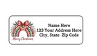 30 Merry Christmas Rainbow Personalized Return Address Labels 1 In X 2 625 In