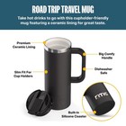 Rtic Road Trip 20 Oz Ceramic Lined Leak-resistant Lid Travel Mug  Black