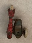 Vtg Antique Hubley Cast Iron Cop Red Motorcycle   Driver W blue Side Car Toy