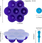 Silicone Popsicle Molds 7-cavity Ice Pop Storage Container Lid  Non-stick Cake