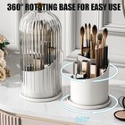 Concealed Toothbrush Holder  Rotating Bathroom Organizer Countertop  Toothbru   