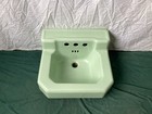 Vtg Mid Century Cast Iron Mint Jade Green Porcelain Wall Sink Kohler 252-26e