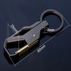 Stainless Steel Silver W black gold Key Chain W carabiner Clip key Ring-new Pkg 