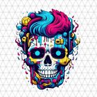 Cool Skull Abstract Png Clip Art Sublimation Design Digital Download Clipart