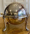 Walker   Hall Silverplate Revolving Domed Oval Warming Serving Dish