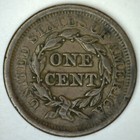 1851 Braided Hair Us Large Cent Vf Copper Coin Circulated Very Fine 1c