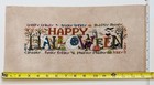 Finished Hand Stitched Cross Stitch Piece   Halloween Happiness  Ready To Frame