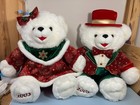 Snowflake Teddy Bears Set Of 2 Christmas Plush 22    Vintage 2003 Dan Dee Mint
