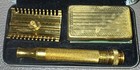Rare 1920s Gillette Gold Plated Double-edged Razor Set W case   Blades see Pics 