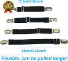 4pcs Adjustable Bed Sheet Fasteners Suspenders  Elastic Sheet Band Straps Clips 