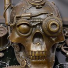 Bronze Skull Sculpture Statue Marble Steampunk Bust Skeleton Decor Art Gift Rare