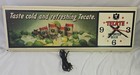 Vintage Tecate Beer Sign Wall Clock Lighted 29  X 10  Light And Clock Work 1980s