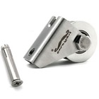 1pc U-type Groove Wire Rope Pulley Stainless Steel Heavy Duty Cable Mute Pulley