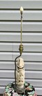 Antique Chinese Figural Ornate Carved Koi Fish Dragon Soapstone Table Lamp Works