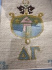 Vintage Delta Gamma Anchor   Shield Sorority Framed Needlepoint