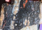 Utah Petrified Wood Slab 194g Rough Lapidary Agate    Black Red Breccia Jasper
