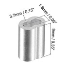 200 Pcs Aluminum Crimping Loop Sleeve 1 16  cable Crimp Ferrules For Wire   